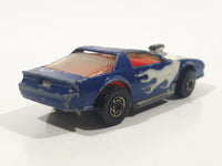 Rare 1987 Hot Wheels Turbotrax Turboglo Blown Camaro Blue Die Cast Toy Car Vehicle