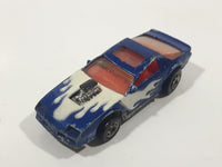 Rare 1987 Hot Wheels Turbotrax Turboglo Blown Camaro Blue Die Cast Toy Car Vehicle