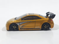 2006 Hot Wheels First Editions 2006 Honda Civic SI Metalflake Gold Die Cast Toy Car Vehicle