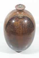 Vintage 8 1/2" Tall Brown Tones Stoneware Pottery Jar Jug