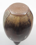 Vintage 8 1/2" Tall Brown Tones Stoneware Pottery Jar Jug