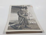 Antique Soldier 3 1/4" x 5 1/2" Black and White Photo Picture