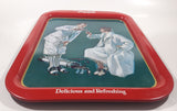 Vintage 1973 Coca Cola 1926 Golfing Couple 10 3/4" x 14 3/4" Metal Beverage Serving Tray