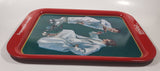 Vintage 1973 Coca Cola 1926 Golfing Couple 10 3/4" x 14 3/4" Metal Beverage Serving Tray