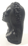 Vintage Coco Joe's Hawaii Woman Bust 3 5/8" Tall Carved Lava Rock Tiki Figurine