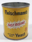 Vintage 1970s Standard Brands Canada Fleischmann's Fast Rising Active Dry Yeast 8 Oz 3 1/2" Tall Tin Metal Can