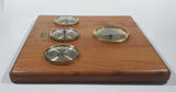 Vintage Mohr I Support BC Rail Safety 11 1/2" x 11 1/2" Wood Plaque Clock and Barometer Thermometer Hygrometer Weather Station