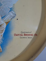 Vintage Olympia Beer Compliments of Capital Brewing Co. Olympia, Wash 13" Metal Beverage Serving Tray