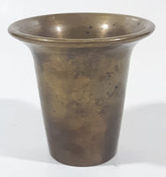 Antique Italian Style Handles Claw Foot 8 1/4" Tall Brass Spittoon with Heavy Brass Catcher Cup