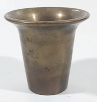 Antique Italian Style Handles Claw Foot 8 1/4" Tall Brass Spittoon with Heavy Brass Catcher Cup