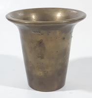 Antique Italian Style Handles Claw Foot 8 1/4" Tall Brass Spittoon with Heavy Brass Catcher Cup