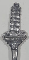 Leaning Tower Of Pisa Travel Souvenir Silver Plated Metal Spoon