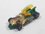 2010 Hot Wheels Insectirides Draggin' Tail Green and Chrome Gold Die Cast Toy Car Vehicle Busted Wing