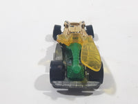 2010 Hot Wheels Insectirides Draggin' Tail Green and Chrome Gold Die Cast Toy Car Vehicle Busted Wing