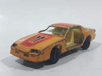 Vintage Yatming No. 1086 1983 Chevy Camaro Z28 Yellow Die Cast Toy Car Vehicle Busted Up