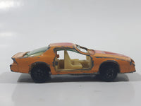 Vintage Yatming No. 1086 1983 Chevy Camaro Z28 Yellow Die Cast Toy Car Vehicle Busted Up