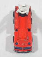 1992 Matchbox Fire Engine Ladder Truck Orange Red Die Cast Toy Car Emergency Rescue Firefighting Vehicle