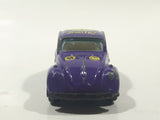 Vintage Yatming No. 1009 Volkswagen Beetle "Smile!" #9 Purple Die Cast Toy Car Vehicle