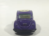 Vintage Yatming No. 1009 Volkswagen Beetle "Smile!" #9 Purple Die Cast Toy Car Vehicle