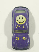 Vintage Yatming No. 1009 Volkswagen Beetle "Smile!" #9 Purple Die Cast Toy Car Vehicle