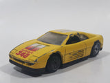 1991 Hot Wheels Ferrari 348 Yellow Die Cast Toy Car Vehicle