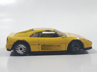 1991 Hot Wheels Ferrari 348 Yellow Die Cast Toy Car Vehicle