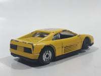 1991 Hot Wheels Ferrari 348 Yellow Die Cast Toy Car Vehicle