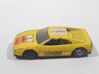 1991 Hot Wheels Ferrari 348 Yellow Die Cast Toy Car Vehicle