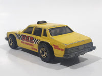 Vintage 1982 Hot Wheels Taxi Yellow Die Cast Toy Car Vehicle