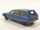 Vintage 1979 Lesney Matchbox Superfast No. 12 Citroen CX Blue Die Cast Toy Car Vehicle with Opening Rear Door