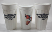 Packer Plastics Harley Davidson Motor Cycles 1903 1998 95th Anniversary 6 1/4" Tall Plastic Cups Lot of 3