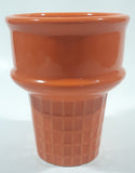 Rare Reese's Peanut Butter Cups Orange Ice Cream Cone Shaped 4 1/2" Tall Embossed Ceramic Snack Cup