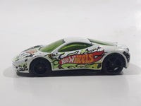 2013 Hot Wheels HW Stunt: HW Drift Race Ferrari 458 Italia White Die Cast Toy Car Vehicle