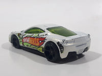 2013 Hot Wheels HW Stunt: HW Drift Race Ferrari 458 Italia White Die Cast Toy Car Vehicle