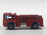 1982 Hot Wheels Fire Eater Red Fire Truck Die Cast Toy Car Vehicle - BW - Blue Lights - Hong Kong