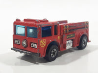 1982 Hot Wheels Fire Eater Red Fire Truck Die Cast Toy Car Vehicle - BW - Blue Lights - Hong Kong