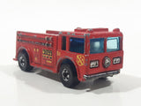 1982 Hot Wheels Fire Eater Red Fire Truck Die Cast Toy Car Vehicle - BW - Blue Lights - Hong Kong