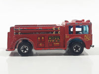 1982 Hot Wheels Fire Eater Red Fire Truck Die Cast Toy Car Vehicle - BW - Blue Lights - Hong Kong