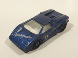 2001 Hot Wheels 25th Anniversary Lamborghini Countach Blue Die Cast Toy Exotic Luxury Car Vehicle