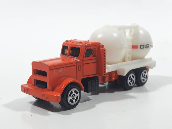 Vintage 1970s Yat Ming Speed Wheels GS-36 Semi Tanker Truck Orange Die Cast Toy Car Vehicle