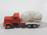 Vintage 1970s Yat Ming Speed Wheels GS-36 Semi Tanker Truck Orange Die Cast Toy Car Vehicle