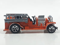 2008 Hot Wheels City Old Number 5.5 Fire Truck Orange Die Cast Toy Firefighting Rescue Emergency Vehicle