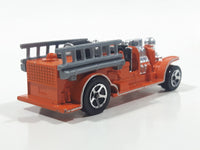 2008 Hot Wheels City Old Number 5.5 Fire Truck Orange Die Cast Toy Firefighting Rescue Emergency Vehicle