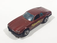 1983 Hot Wheels Jaguar XJS Maroon Burgundy Brown Die Cast Toy Car Vehicle