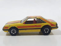 1980 Hot Wheels 1979 Ford Mustang Yellow Die Cast Toy Car Vehicle