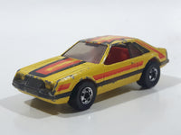 1980 Hot Wheels 1979 Ford Mustang Yellow Die Cast Toy Car Vehicle