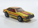 1980 Hot Wheels 1979 Ford Mustang Yellow Die Cast Toy Car Vehicle