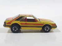 1980 Hot Wheels 1979 Ford Mustang Yellow Die Cast Toy Car Vehicle