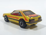 1980 Hot Wheels 1979 Ford Mustang Yellow Die Cast Toy Car Vehicle