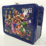 Nintendo Wii Gaming Console Super Mario Bros. Character Themed Dark Blue Tin Metal Lunch Box